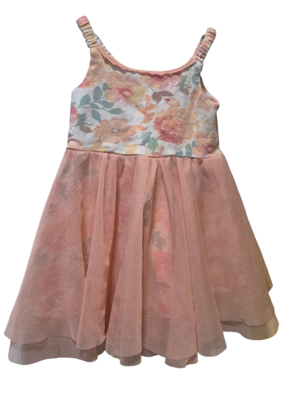 Catherine Malandrino Pastel Floral Pink Tulle Dress